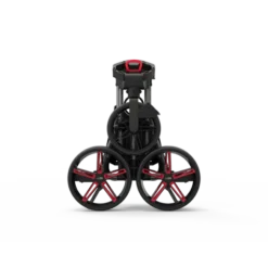 Powakaddy DLX-Lite FF Push Trolley 29 Powakaddy DLX-Lite FF Push Trolley -Golf Clubs Shop DLX LITE FF GUNMETAL RED FOLDED BACK 510x510 1