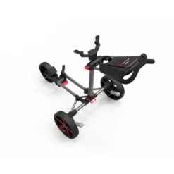 Powakaddy DLX-Lite FF Push Trolley 25 Powakaddy DLX-Lite FF Push Trolley -Golf Clubs Shop DLX LITE FF GUNMETAL RED TOP VIEW 510x510 1