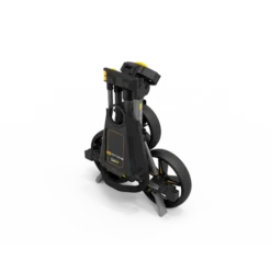 Powakaddy DLX-Lite FF Push Trolley 23 Powakaddy DLX-Lite FF Push Trolley -Golf Clubs Shop DLX LITE FF GUNMETAL YELLOW FOLDED ANGLED 510x510 1