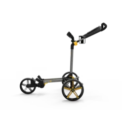 Powakaddy DLX-Lite FF Push Trolley 19 Powakaddy DLX-Lite FF Push Trolley -Golf Clubs Shop DLX LITE FF GUNMETAL YELLOW OPEN SIDE 510x510 1