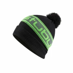 Stuburt Bobble Beanie Hat -Golf Clubs Shop SBHAT1016 BLACK GREEN 510x510 1