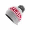 Stuburt Bobble Beanie Hat 1 Stuburt Bobble Beanie Hat -Golf Clubs Shop SBHAT1016 GREY MARL RED 510x510 1