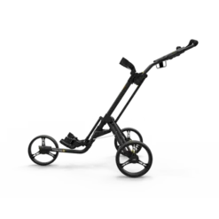 PowaKaddy Twinline 5 Push Golf Trolley -Golf Clubs Shop TL5 YELLOW MATT BLACK OPEN SIDE 1 510x510 1