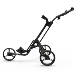 PowaKaddy Twinline 5 Push Golf Trolley -Golf Clubs Shop TL5 YELLOW MATT BLACK OPEN SIDE 510x287 1