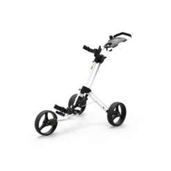 PowaKaddy Twinline 5 Push Golf Trolley -Golf Clubs Shop TL5 YELLOW WHITE ANGLED SIDE 1 510x510 1