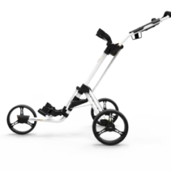 PowaKaddy Twinline 5 Push Golf Trolley -Golf Clubs Shop TL5 YELLOW WHITE OPEN SIDE 510x287 1