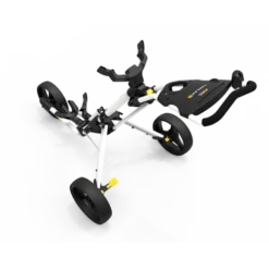 PowaKaddy Twinline 5 Push Golf Trolley -Golf Clubs Shop TL5 YELLOW WHITE TOP VIEW 1 510x488 1