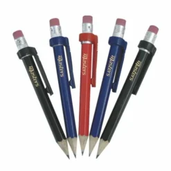 Masters Wood Pencils With Clip & Eraser X 5