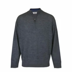 Proquip Merino Wool Lined Half Zip Golf Sweater -Golf Clubs Shop pq collection merino lined half zip sweater greymaRL 1 510x511 1