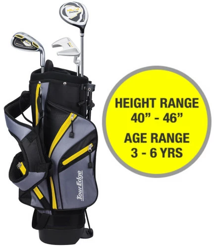 Tour Edge HL-J Junior Set With Stand Bag (Ages 3 To 6) Yellow 4 Tour Edge HL-J Junior Set With Stand Bag (Ages 3 To 6) Yellow - Image 2
